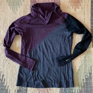 Smartwool asymmetrical zip baselayer sweater in medium
